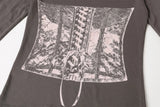 Silhouette tee - charcoal