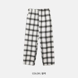 LMN Bay Check Bendable Wide String Pants (3 colors)