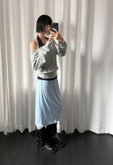 SORBET FRILL MIDI SKIRT