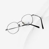 Knouun Round titanium glasses CODE. 101. A gray