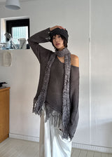 FRINGE V LONG KNIT
