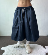 Courtney Rivet Slit Balloon Bermuda Shorts 3color