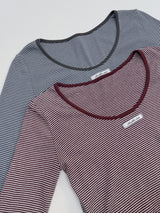 ポルテUネックボーダーTシャツ