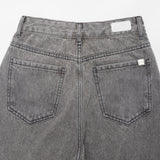 グレーセミワイドデニムパンツ code 18113