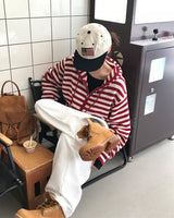 [MADE] スペルフードボーダーニットジップアップ