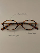 Leopard Round Glasses