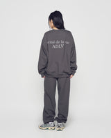 25FW ベーシックロゴナッピングズリーパンツ チャコール