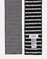 Striped Knit Muffler - Black