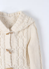 TOGGLE HOOD KNIT CARDIGAN