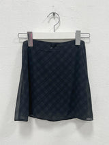 CHECK CHIFFON MINI SKIRT (4C)