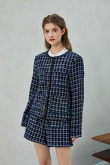COMELY TWEED JACKET / BLACK