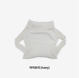 Vininto net off-shoulder knitwear