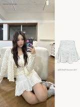 white bow A-line mini skirt