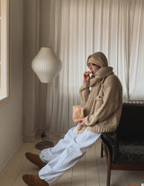 [wool20%] エリーボカシハンドメイドニットカーディガン