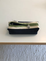 Clam ラウンドペンケース _ ネイビー&グリーン