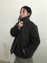 Le Hairi Half-Neck Quilted Coat (2 Colors)