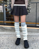 Wool pleated pants skirt