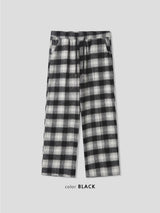 LMN Format Checkered Banding Wide Pants (3 colors)