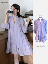 Grape scarf dress