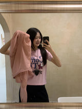 Tiny Summer Comes Strar レタリング半袖Tシャツ