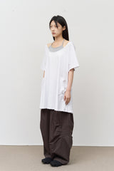 Airy Dart Cotton Pants