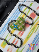 Felt Heart Long Chain Necklace
