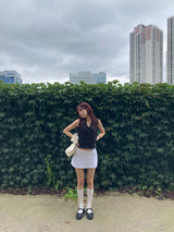 Cozy Fit Casual Sweat Mini Skirt