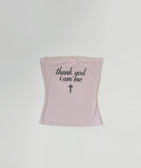 Thankstoo レースチューブトップ (light pink)