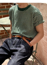 [S/S] Stripe boucle half knit(4color)