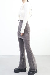 Neck Wrap Skirt Pants Set