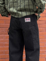 Dying patch carpenter denim