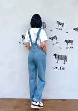 EMBROIDERY OVERALL DENIM PANTS code 25011