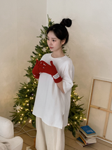 ミルクレイヤードルーズフィットショートスリーブTシャツ (5color)