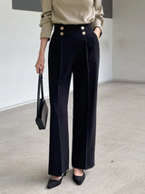 Loire Two-Button Wide Slacks