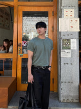 Nonfade pocket stitch denim pants