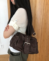 Pecol Leather Buckle Shoulder Bag