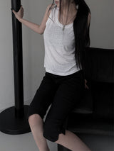eco linen sleeveless (2color)