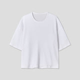 アビン クロップ ワッフル 半袖Tシャツ 4C