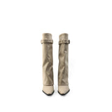 Colorful Bridge | Designer Belt Buckle Long Boots with Pants Tube Design, Women's High Boots with Small Square Toe and Chunky Heels