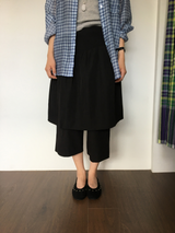 Marine button midi skirt (3color)