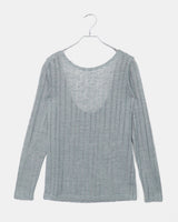 Tida oversized-fit punching see-through long-sleeved knitwear
