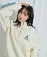 UNISEX デニムライン裏起毛スウェット