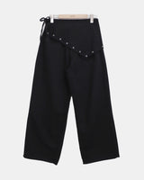 マオンアイレットスカーフレイヤードコットンパンツ