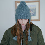Folded Bell Earflap Beanie (Gray)