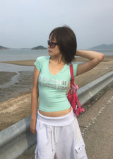 GLITTER V TEE (5color)