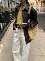 [MADE] Blending leather jacket