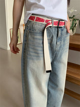 SAND WASHED WIDE JEANS (2C)