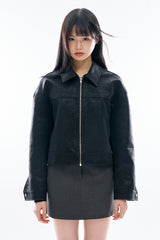 Boyle minimal leather jacket