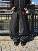 クロケットヘリンボーンデニムパンツ(Black)