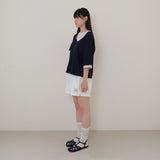 Navy Layered PK Tee